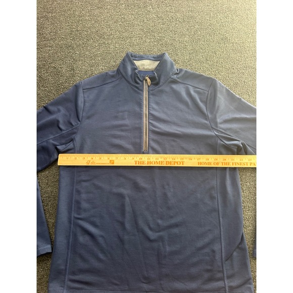 Vineyard Vines Jim Nantz Quarter Zip Pullover Navy Blue Mens Medium Stretch Prep - Picture 4 of 9